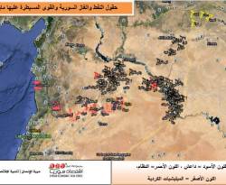 خريطتان تظهران توزع السيطرة على النفط والغاز والكهرباء بسوريا حتى مطلع أيار الجاري