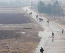 أمطار غزيرة جداً بريف حمص الشمالي.. انتظرها المزارعون بفارغ الصبر