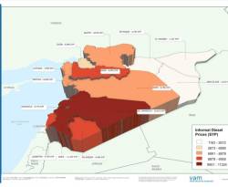 خارطة توضح أسعار ليتر المازوت باختلاف المناطق السورية