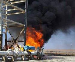شركات روسية تخمد نيران آبار الغاز في بادية حمص مقابل 50% من الإنتاج الكلي